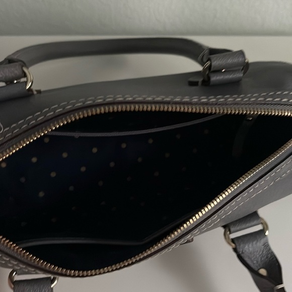Kate Spade Grey Leather Barrel Handbag - Picture 10 of 12